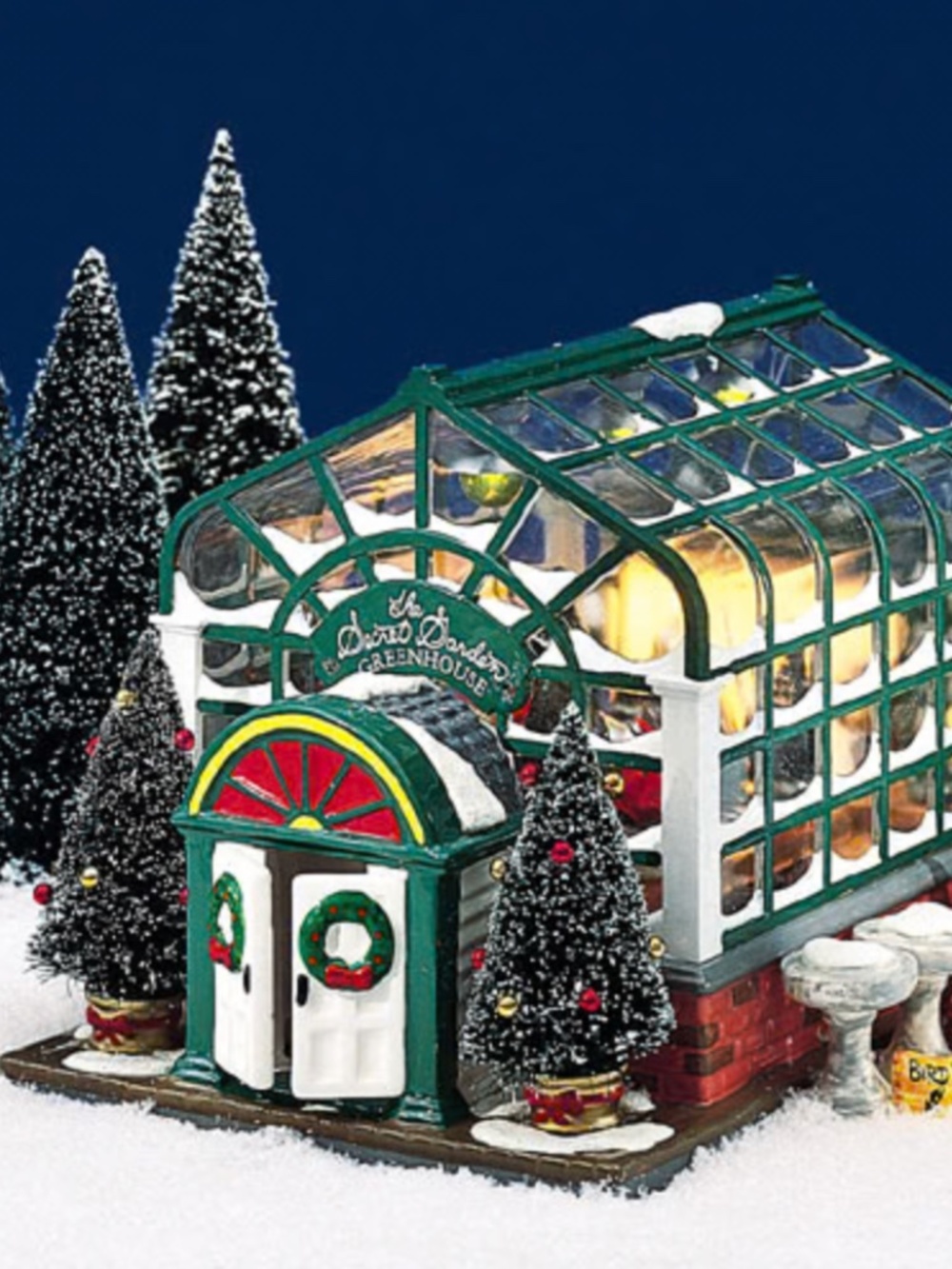 Department 56 - The Snow Village - The Secret Garden Greenhouse